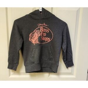 Bass Pro Johnny Moris Grey and pink Hoodie Girls Small